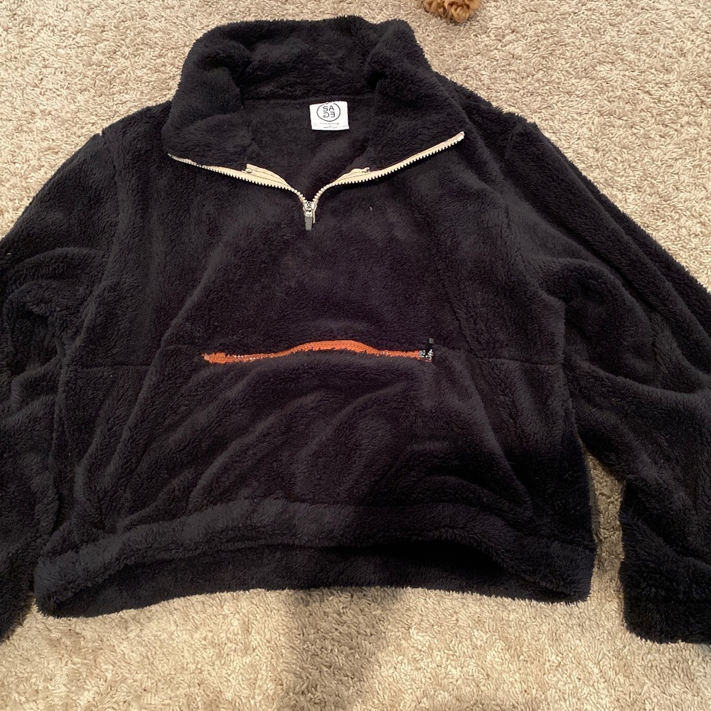 SAGE collective fleece sweatshirt  medium black